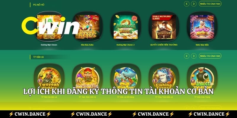 Lợi ích khi đăng ký thông tin tài khoản cơ bản