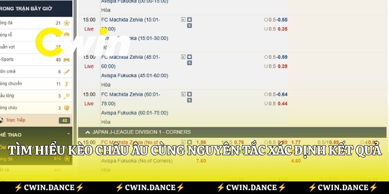 Tìm hiểu kèo Châu Âu cùng nguyên tắc xác định kết quả